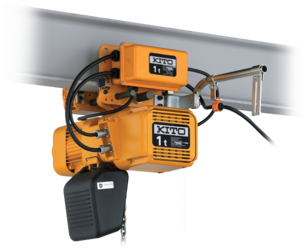 Image of Kito's MR2 three phase electric trolley paired with Kito's ER2 three phase electric chain hoist