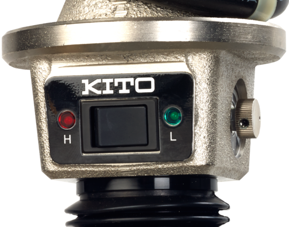 Image of the speed selector on Kito's EDCL cylinder control single phase electric chain hoist