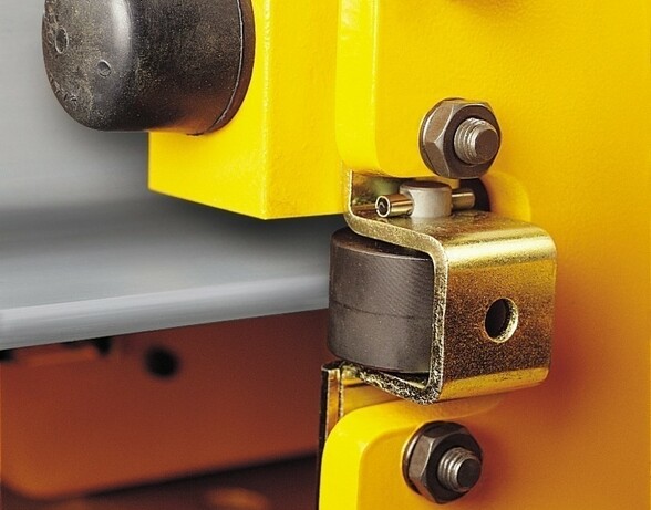 Image of side guide rollers on Kit's MRQ electric trolley